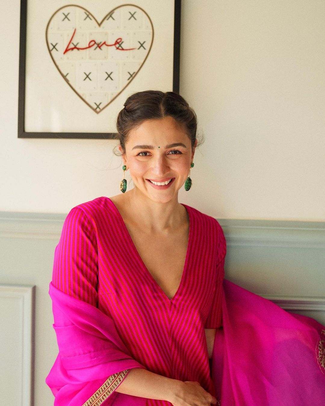 Alia Bhatt Glows in Pink Elegance at Friend's Pre-Wedding Celebration