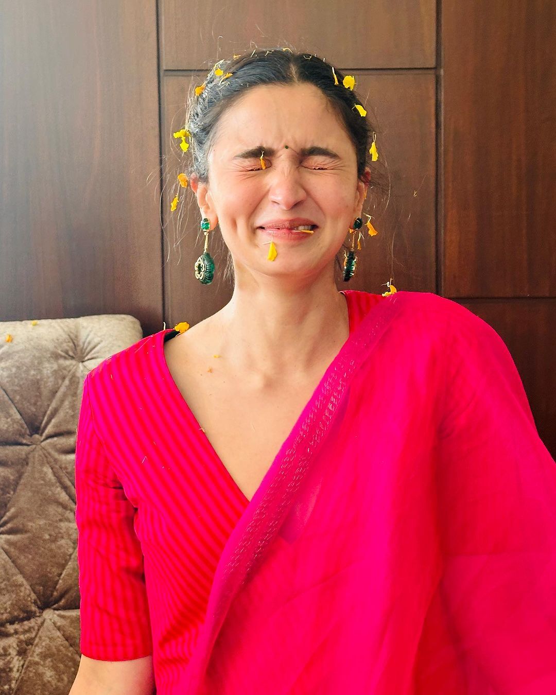 Alia Bhatt Glows in Pink Elegance at Friend's Pre-Wedding Celebration