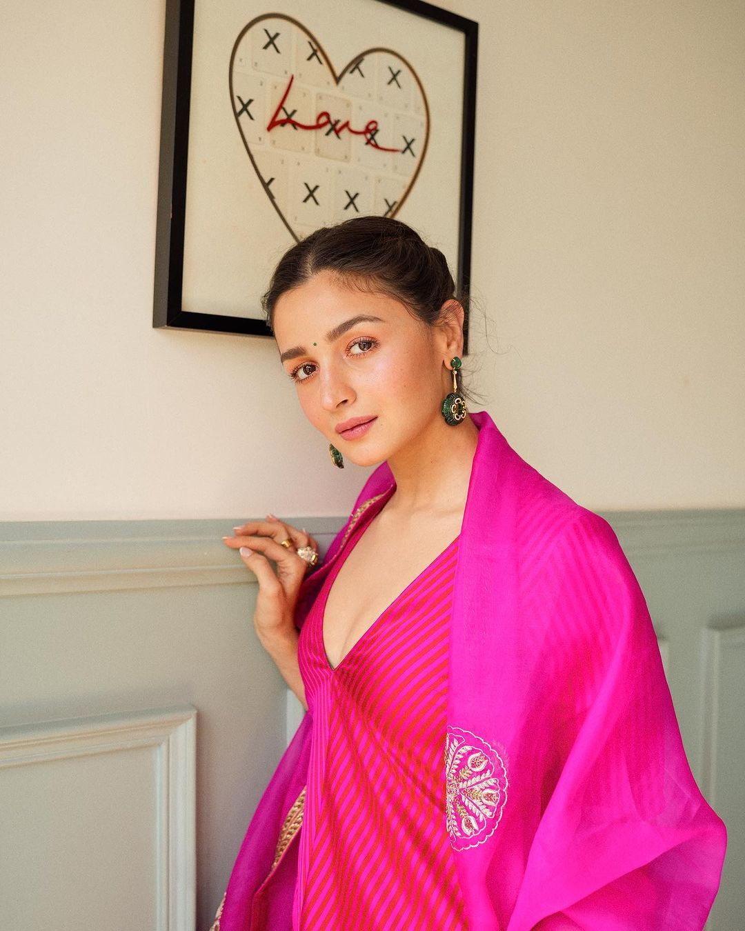 Alia Bhatt Glows in Pink Elegance at Friend's Pre-Wedding Celebration