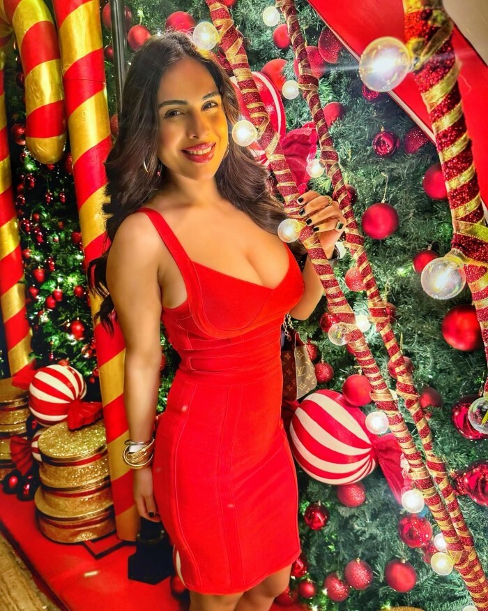 Neha Malik ने क्रिसमस के मौके पर रेड ड्रेस में सोशल मीडिया पर लूटी लाइमलाइट, तस्वीरें देख फैंस के उड़े होश 