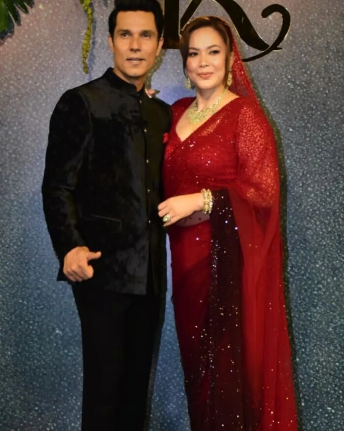 Randeep Hooda और Lin Laishram की हुई ग्रैंड रिसेप्शन पार्टी, सुर्ख लाल जोड़े में बेहद खूबसूरत लगीं नई नवेली दुल्हनिया 