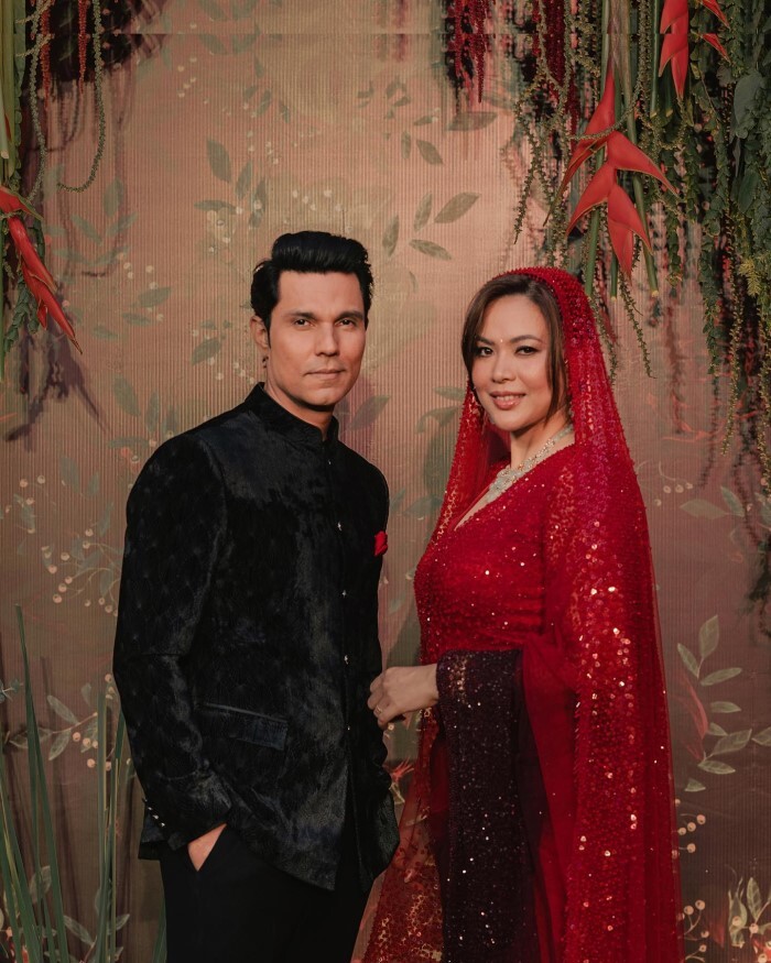 Randeep Hooda और Lin Laishram की हुई ग्रैंड रिसेप्शन पार्टी, सुर्ख लाल जोड़े में बेहद खूबसूरत लगीं नई नवेली दुल्हनिया 