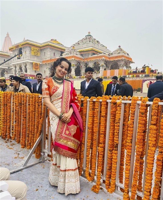 ಅಯೋಧ್ಯೆ ನೂತನ ರಾಮಮಂದಿರದ ಆವರಣದಲ್ಲಿ ಕಂಡ ತಾರೆಯರ ಚಿತ್ರಗಳು