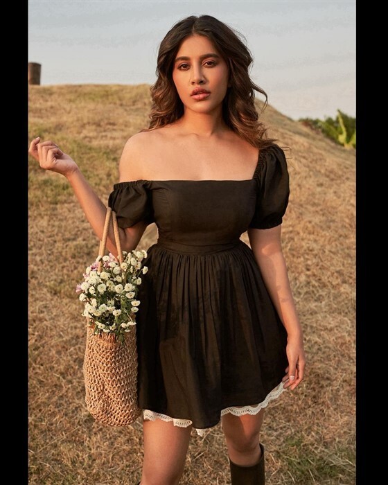 Actress Nabha Natesh Looks Pretty In short  frock