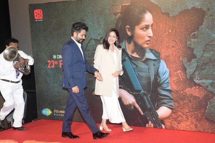 Aditya and  Yami Gautam at Article 370 Trailer