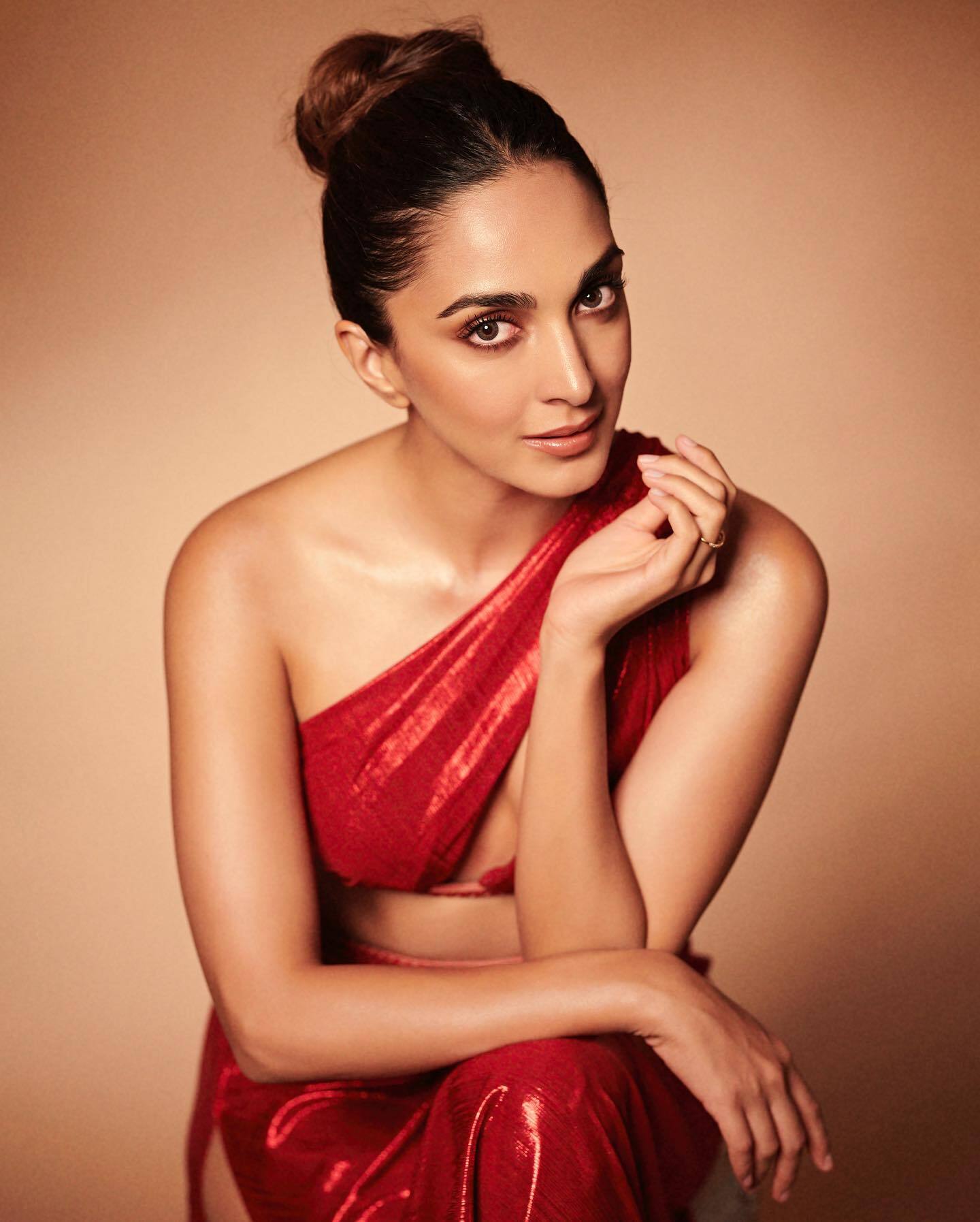 Kiara Advani graced an event in a stunning red evening gown