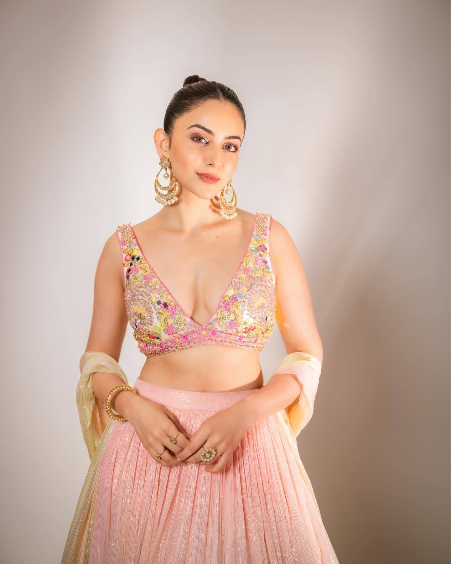 Rakul Preet Singh in vibrant yellow lehenga