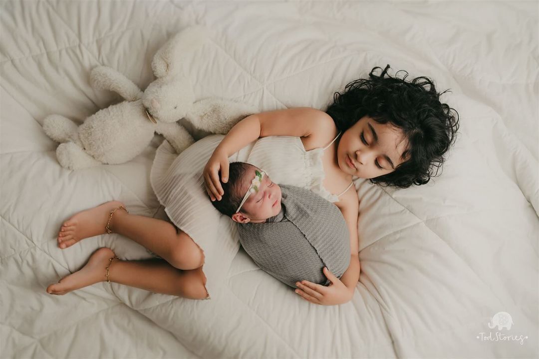 Nila and Nitara, in a serene and enchanting backdrop.