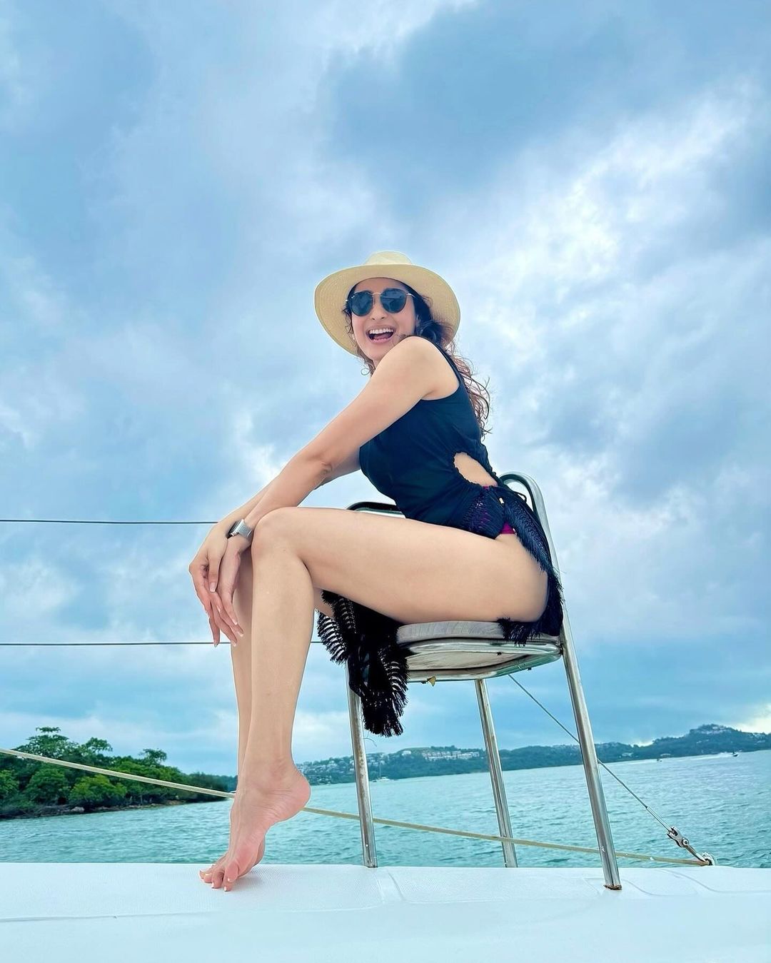Pragya Jaiswal In Black Monokini