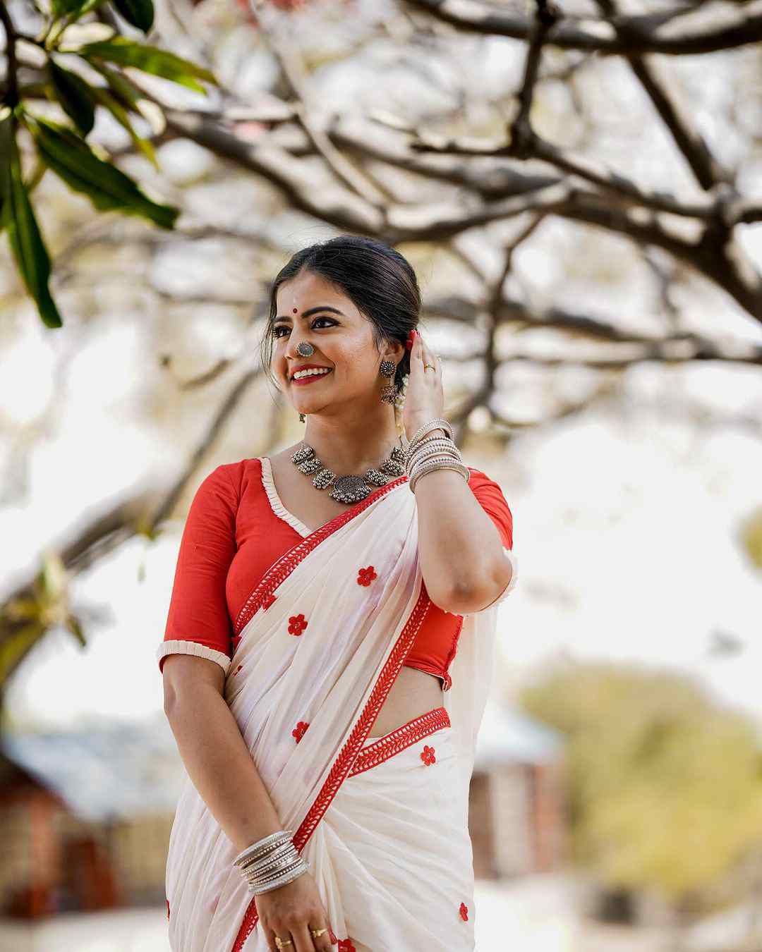 Shiva Jyothi Saree Look
