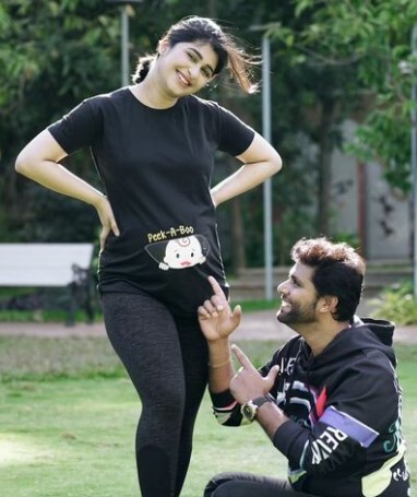 Aditi prabhudeva recreates iconic Ravi Varma paintings in her maternity photoshoot