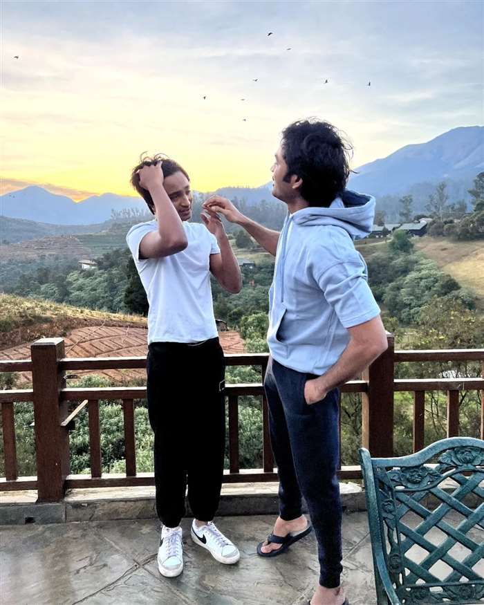 Dhanush captures a candid moment with his son, embracing the warmth and joy of fatherhood.