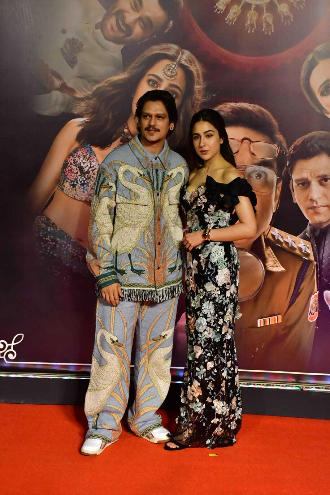 Sara Ali Khan with Vijay Verma at the special screening of Murder Mubarak.