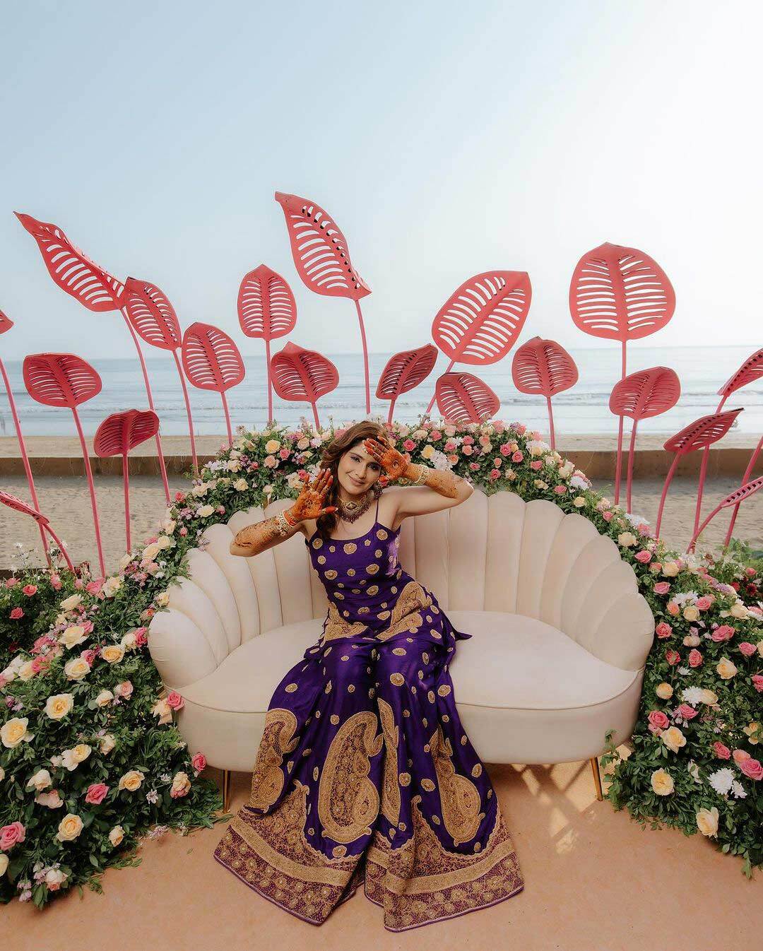 Arti Singh's Dreamy Beachside Mehndi Pics.