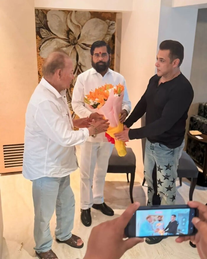 Hon. Chief Minister Eknath Ji Shinde with Salman Khan