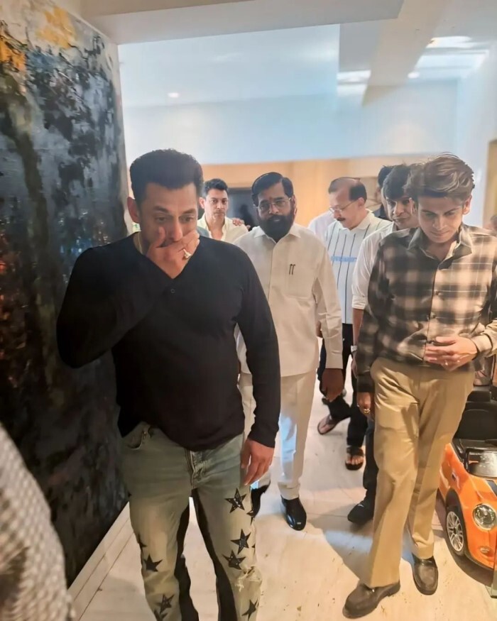 Hon. Chief Minister Eknath Ji Shinde with Salman Khan