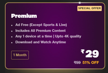 The premium subscription provides access to a vast library of exclusive content