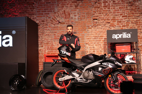 John Abraham Lights Up the Aprilia Sports Bike Launch