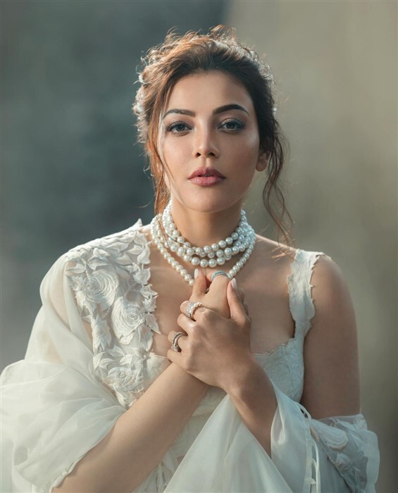 Kajal Aggarwal wore the most beautiful ivory lehenga for latest shoot