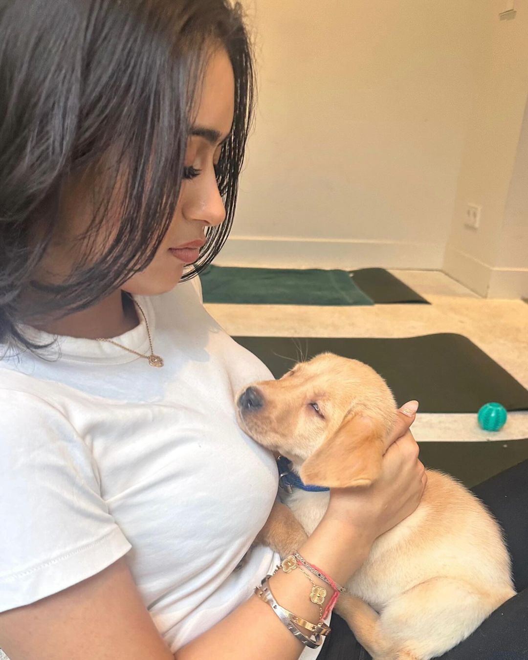 Nysa playing with another pup