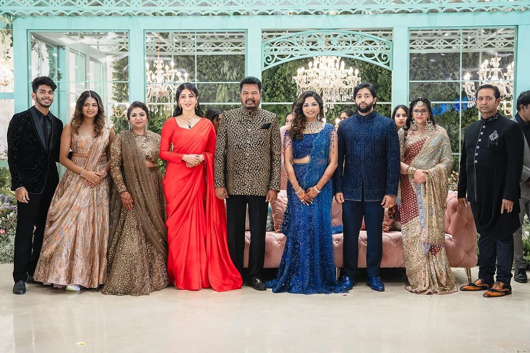 Shruthi Haasan & others at director S. Shankar's daughter's wedding reception bash in Chennai.