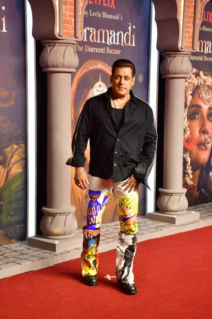Salman Khan Rocks Anime-Inspired White Pants and Black Shirt Combo