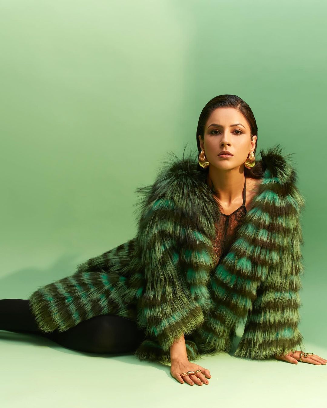 Shehnaaz Gill Adds a Touch of Class to Her Look with a Luxe Coat