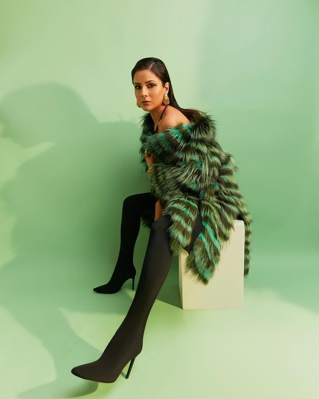 Shehnaaz Gill Turns Up the Heat in Fur Coat and Heels