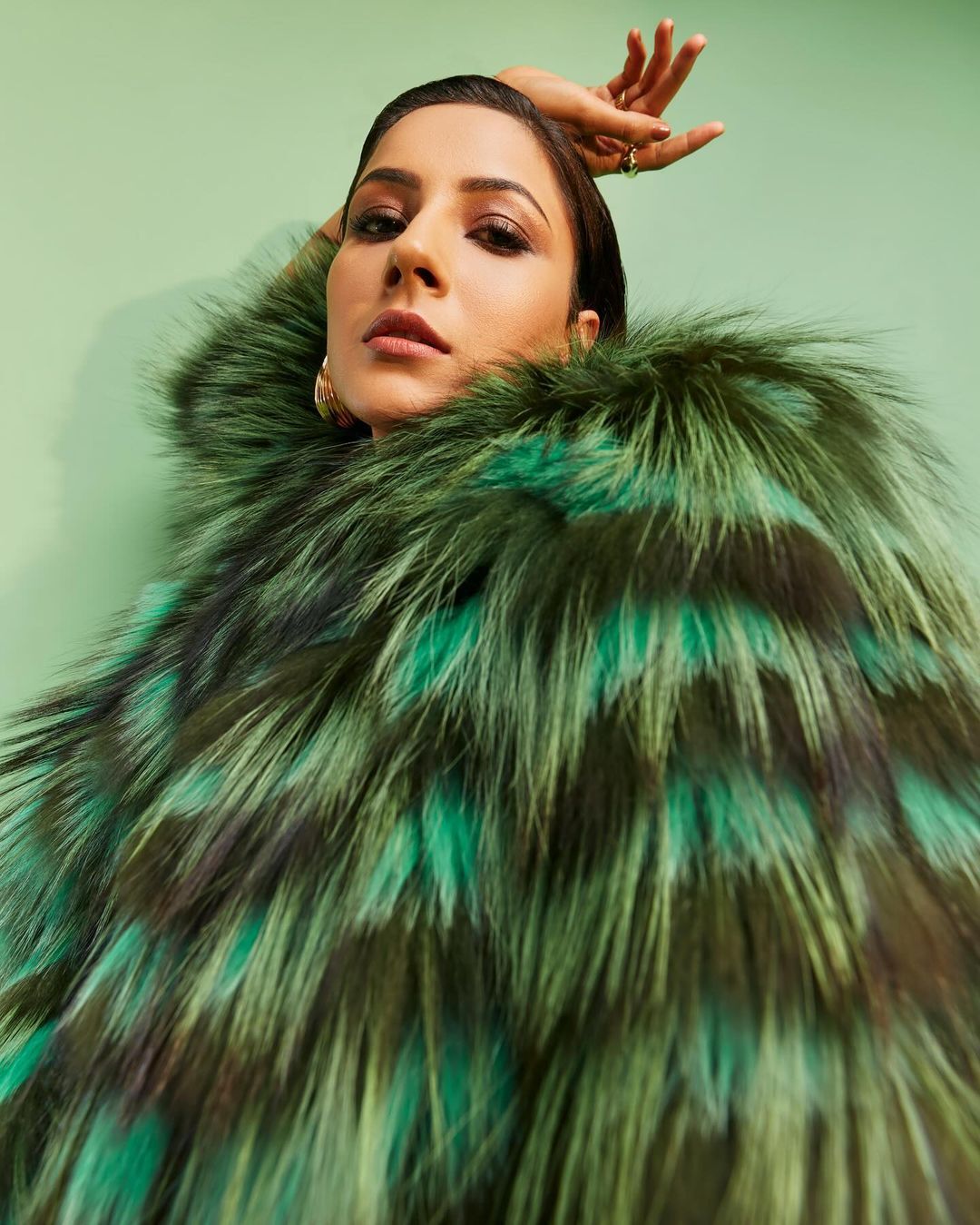 Shehnaaz Gill Flaunts Her Glamorous Side in Fur and Heels