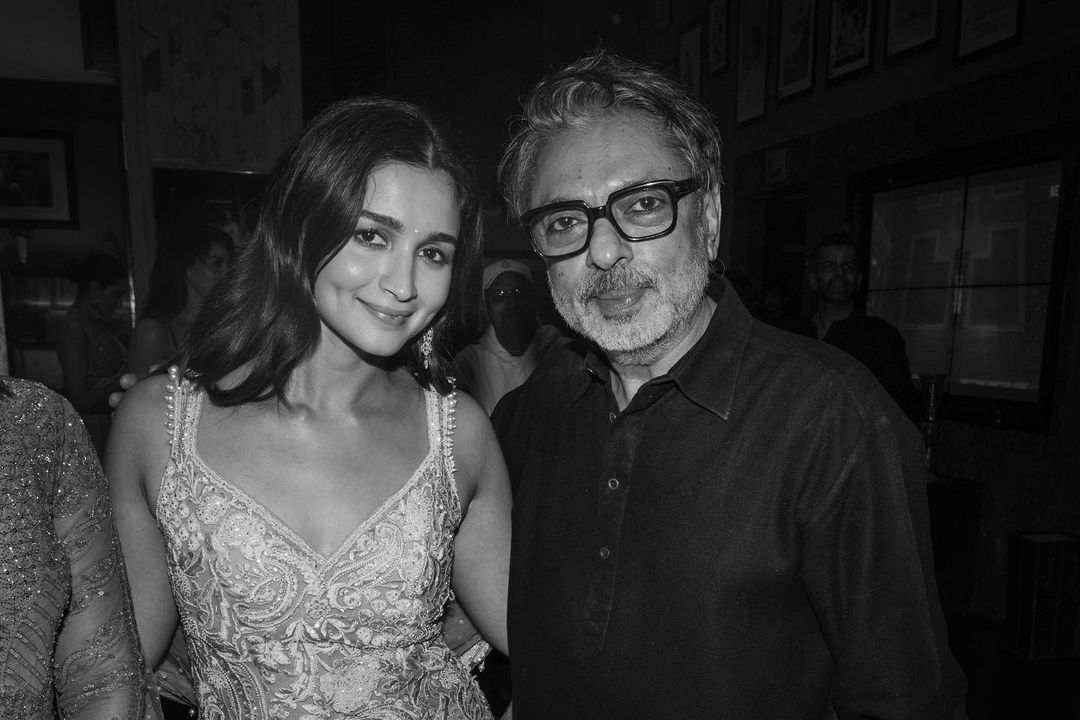 Sanjay Leela Bhansali sharing a moment with the talented actress Alia Bhatt.
