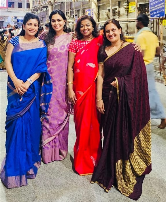 Sonu Gowda drops pics of her mantralaya raghavendra swamy temple visit with family