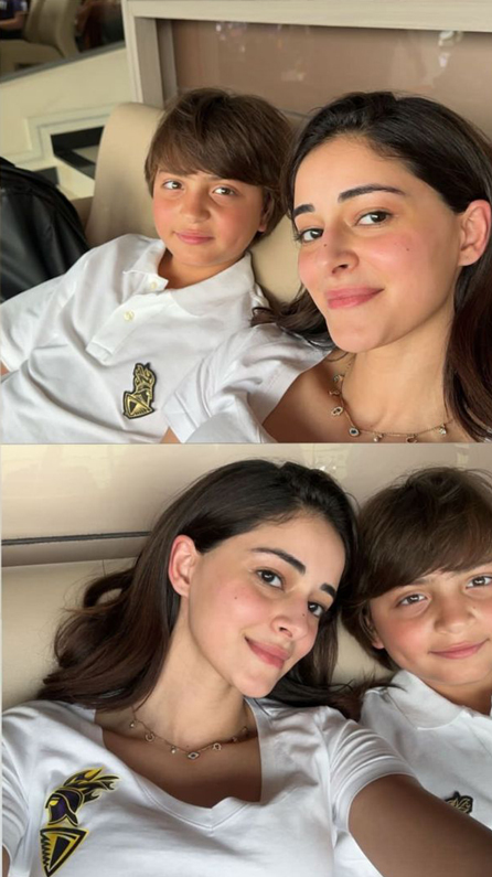 Ananya Panday with little AbRam also shared glimpses from the ground