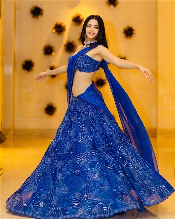 Vedhika looks absolutely stunning in a butterfly inspired Lehenga