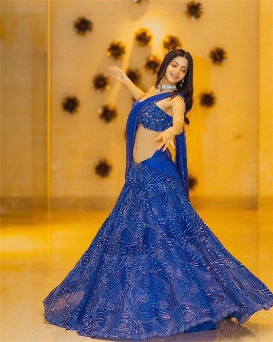 Vedhika looks absolutely stunning in a butterfly inspired Lehenga