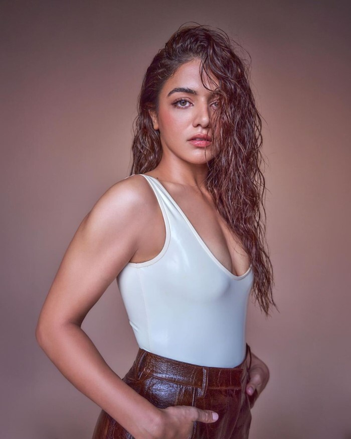 Wamiqa sported a crisp white tank top that exuded simplicity and elegance