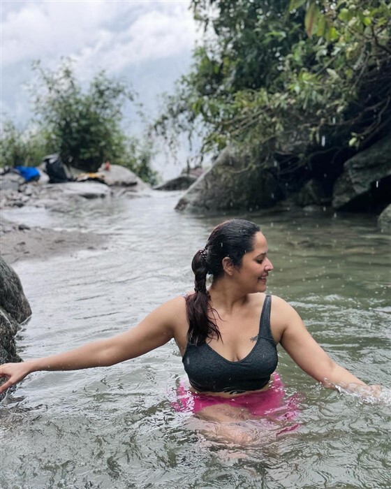 Anasuya Bharadwaj enjoys a vacation with her family