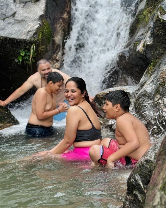 Anasuya Bharadwaj enjoys a vacation with her family
