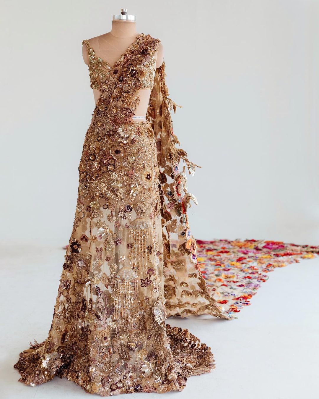 Isha’s gown stood out for its timeless beauty, celebrating both Indian heritage and global fashion trends