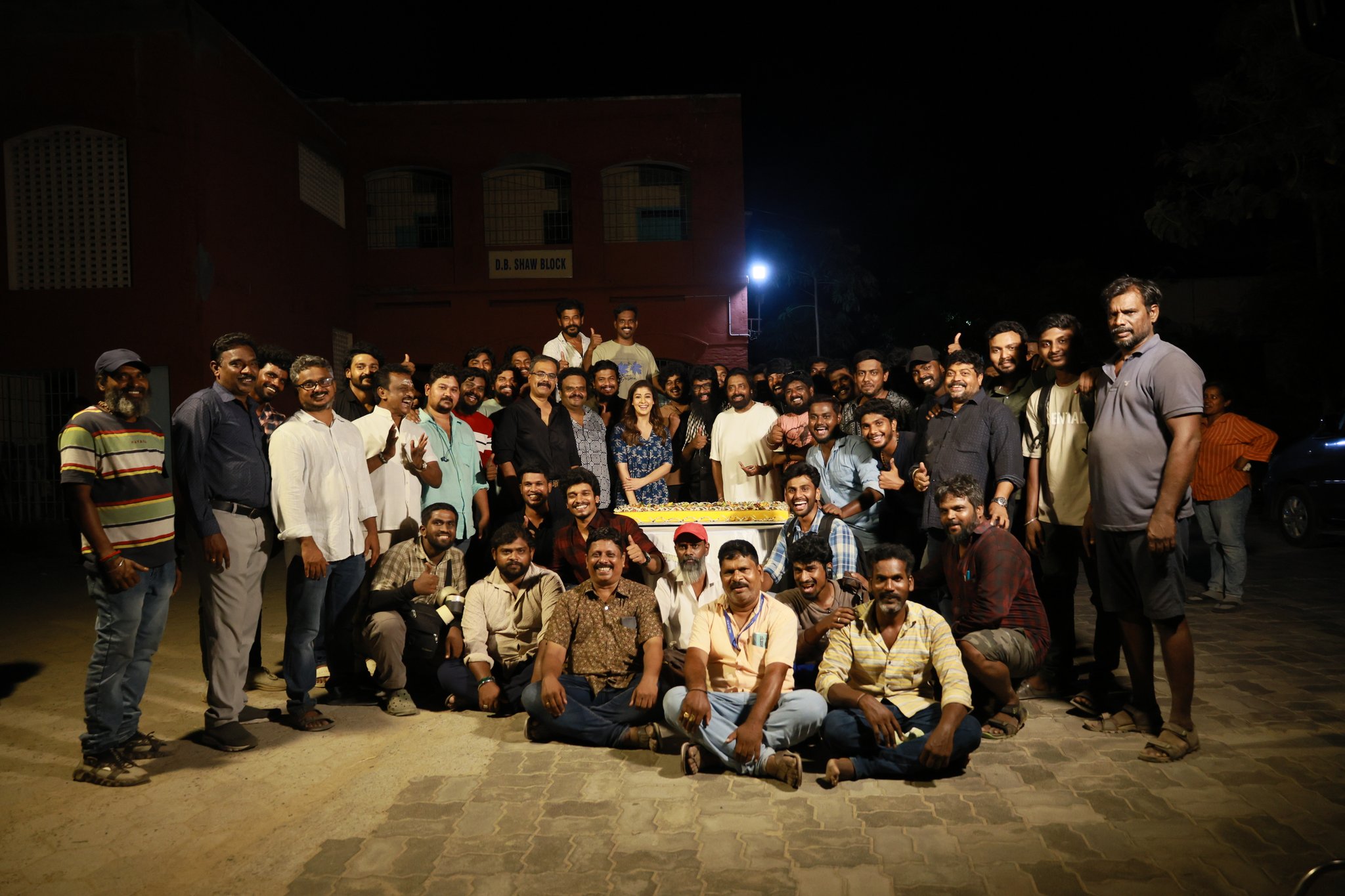 Nayanthara, along with co-stars Yogi Babu, Devadarshini, Gouri Kishan, and Narendra Prasath, marked the end of their filming journey.
