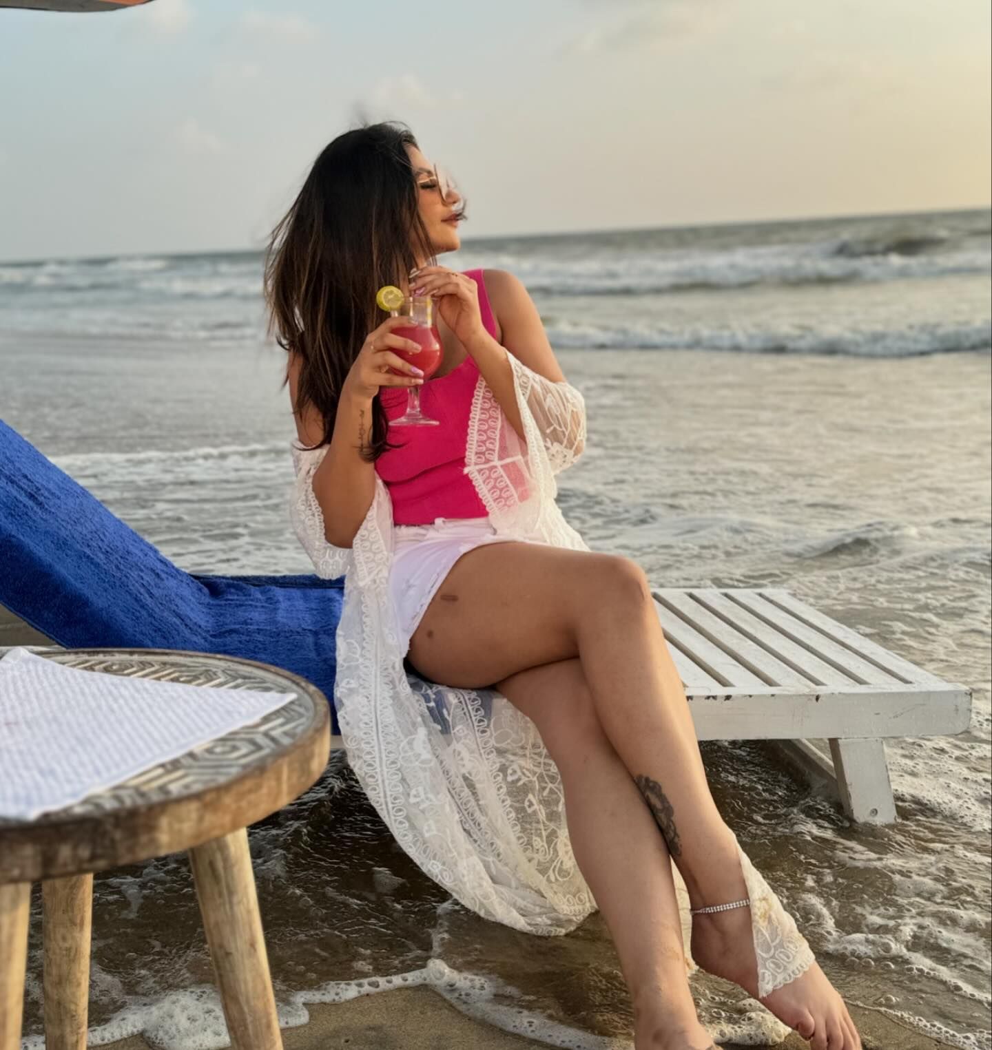 Yashika Aannand Western Outfit at Beach Photoshoot