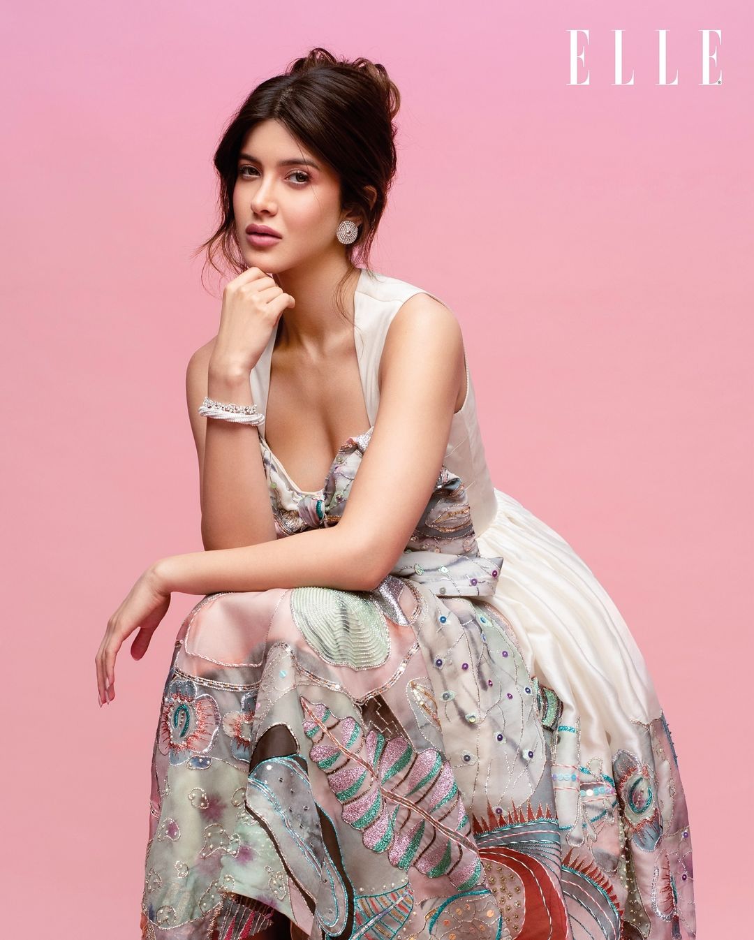 Shanaya Kapoor has recently shared a series of photos from her Elle Magazine cover photoshoot