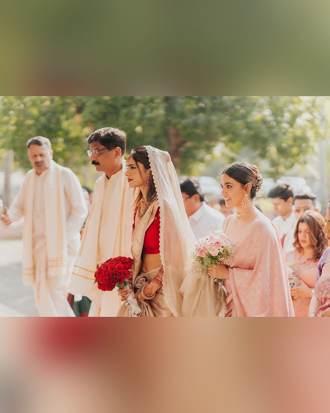 Keerthy Suresh turns maid of honour photos