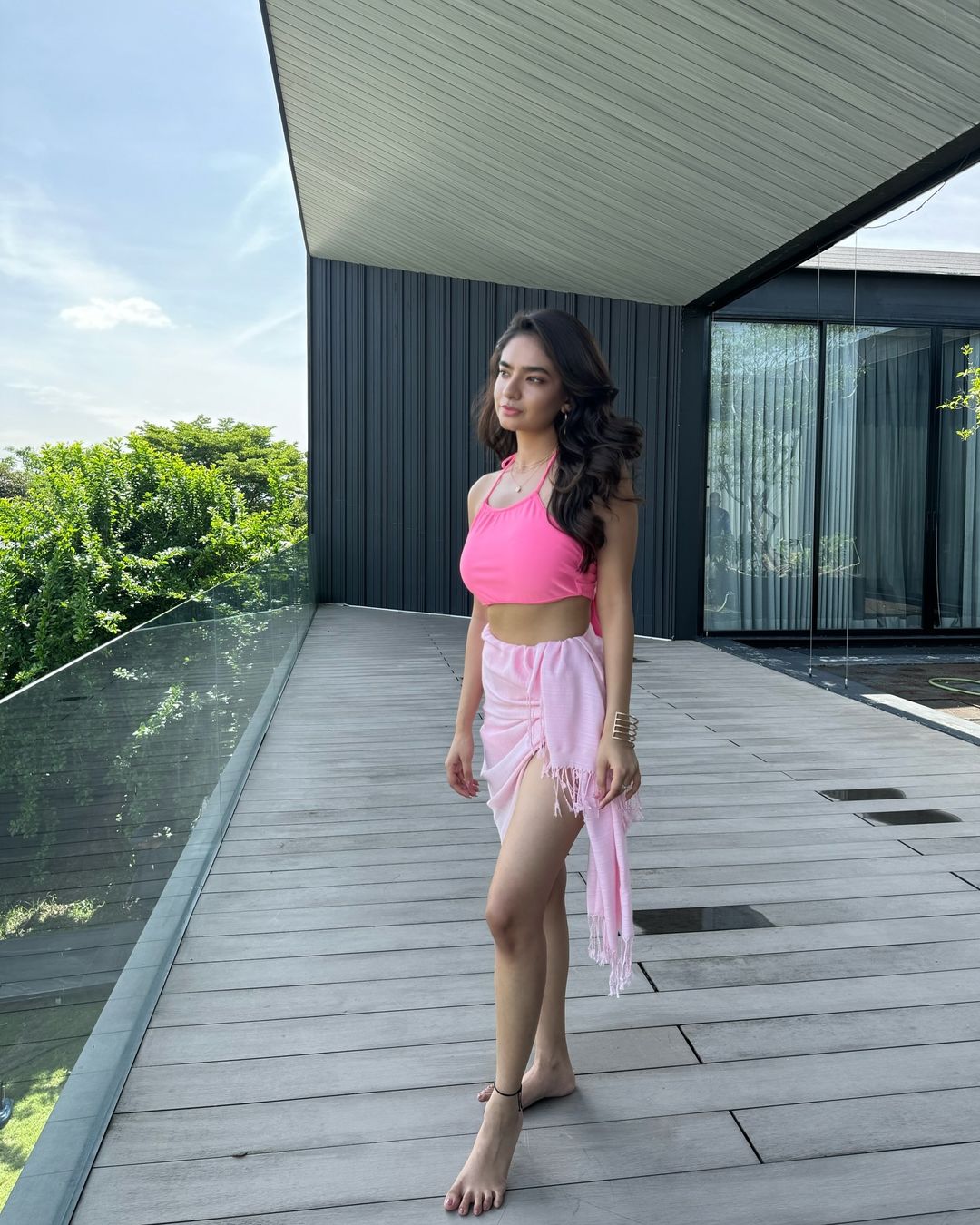 Anushka Sen brings the heat in Bangkok with her stunning pink bralette look