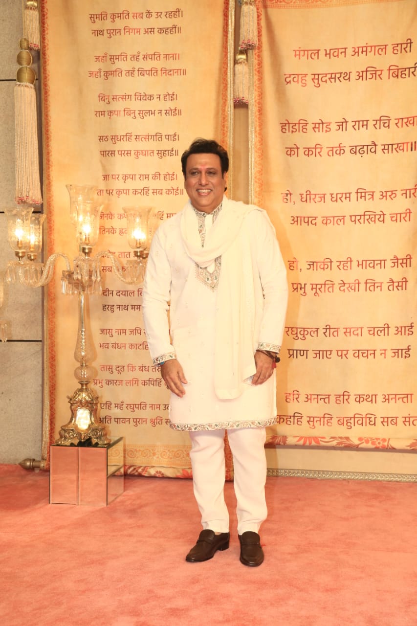 Govinda at Anant Ambani and Radhika Merchant Wedding Reception.