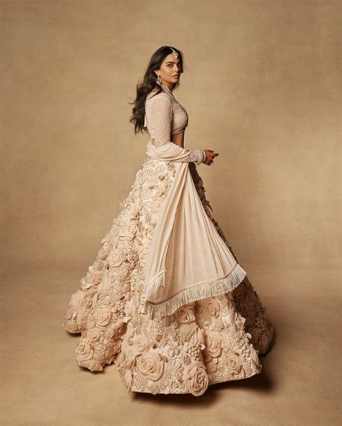 Isha Ambani Steals The Show In Custom Sabyasachi Couture At Brother's Wedding