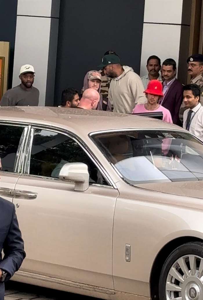 Dressed casually, Bieber quickly entered a waiting car.