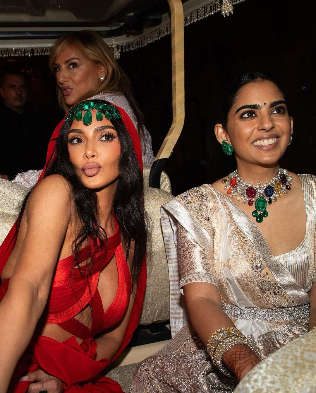 Kim shared a series of photos on Instagram from one of the Ambani events