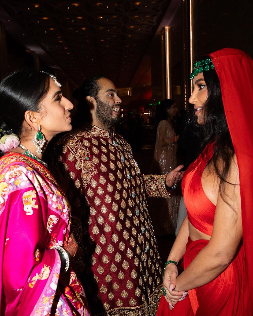 Kim shared a series of photos on Instagram from one of the Ambani events