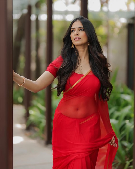 Malavika Mohanan raises the temperature in transparent saree