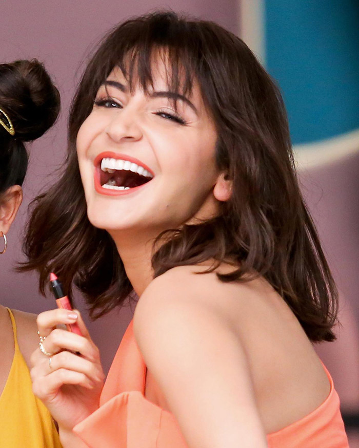 Anushka is a queen of experimenting with her hair, and bangs are no exception. She's sported the look for brand shoots and even rocked it in real life.